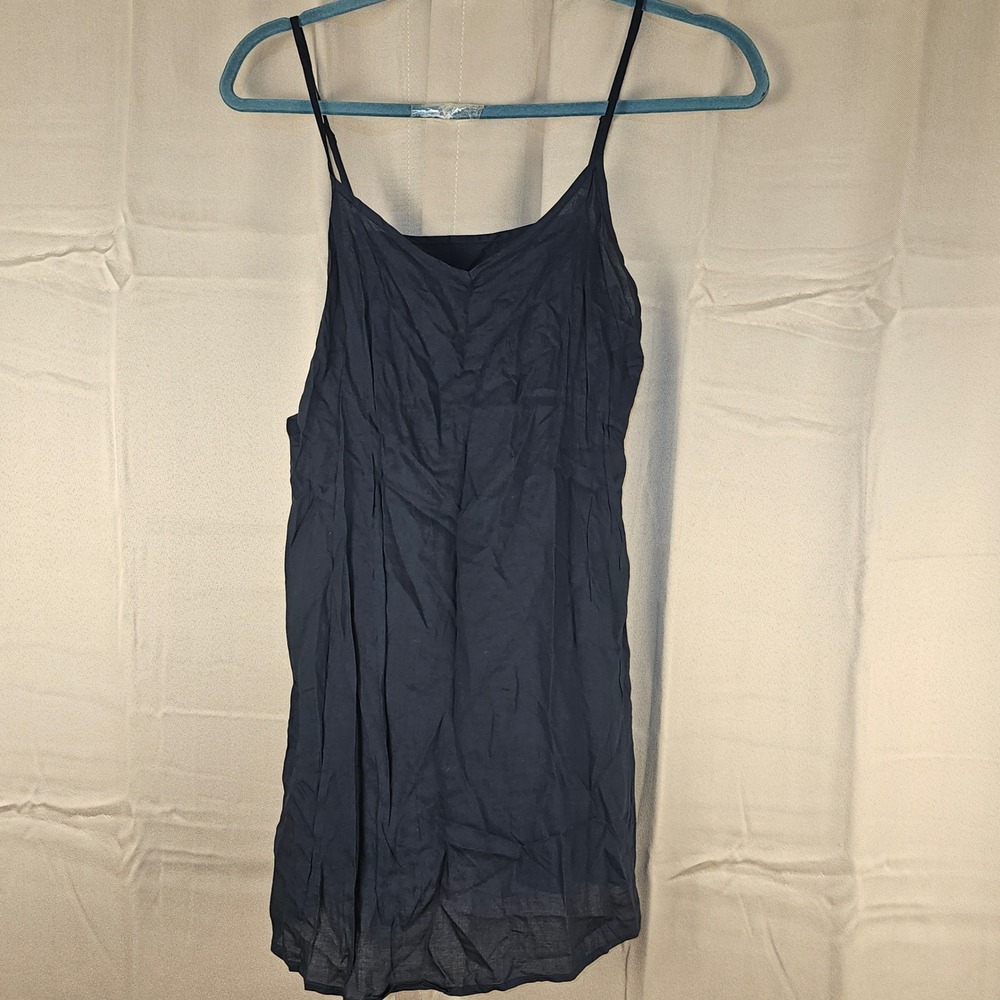 Farm Rio Navy Arabesque Floral High Neck Mini Dress Slip XS - SLIP ONLY